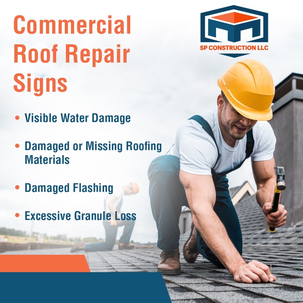 commercial roof repair signs